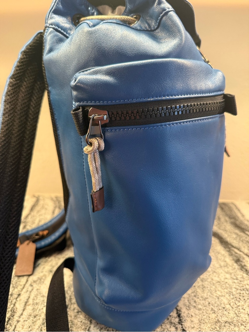 Coach Pacer Utility Backpack in Pacific Blue, Style 93849. - Picture 5 of 7